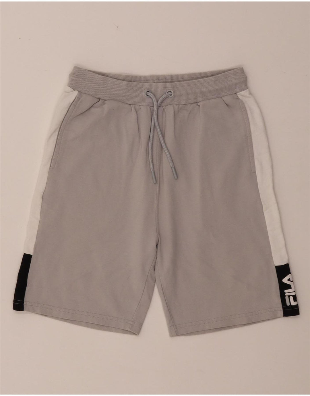 FILA Short de sport garçon 13-14 ans Gris Colorblock Coton