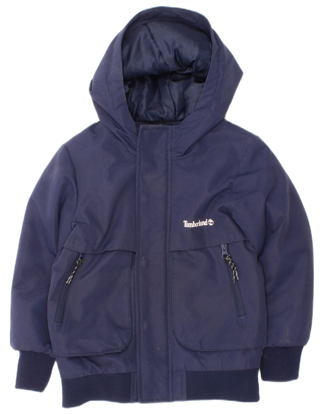 Timberland Veste matelassée à capuche pour garçon 4-5 ans Bleu marine Polyester