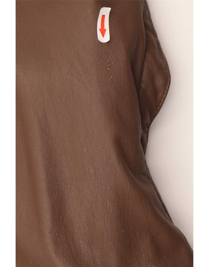veste en cuir militaire vintage pour hommes IT 52 XL Marron