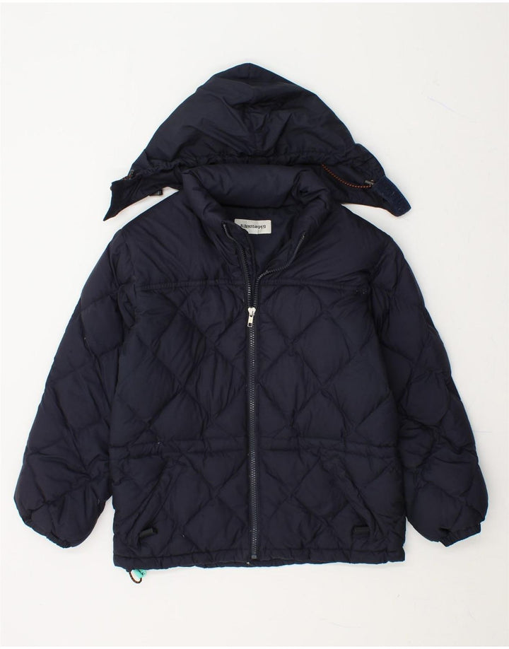 ALBERTO ASPESI Boys Hooded Padded Jacket 10-11 Years Medium Navy Blue Vintage Alberto Aspesi and Second-Hand Alberto Aspesi from Messina Hembry 
