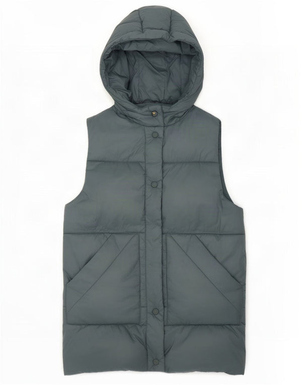 Zara Gilet rembourré à capuche fille 9-10 ans Gris Polyamide