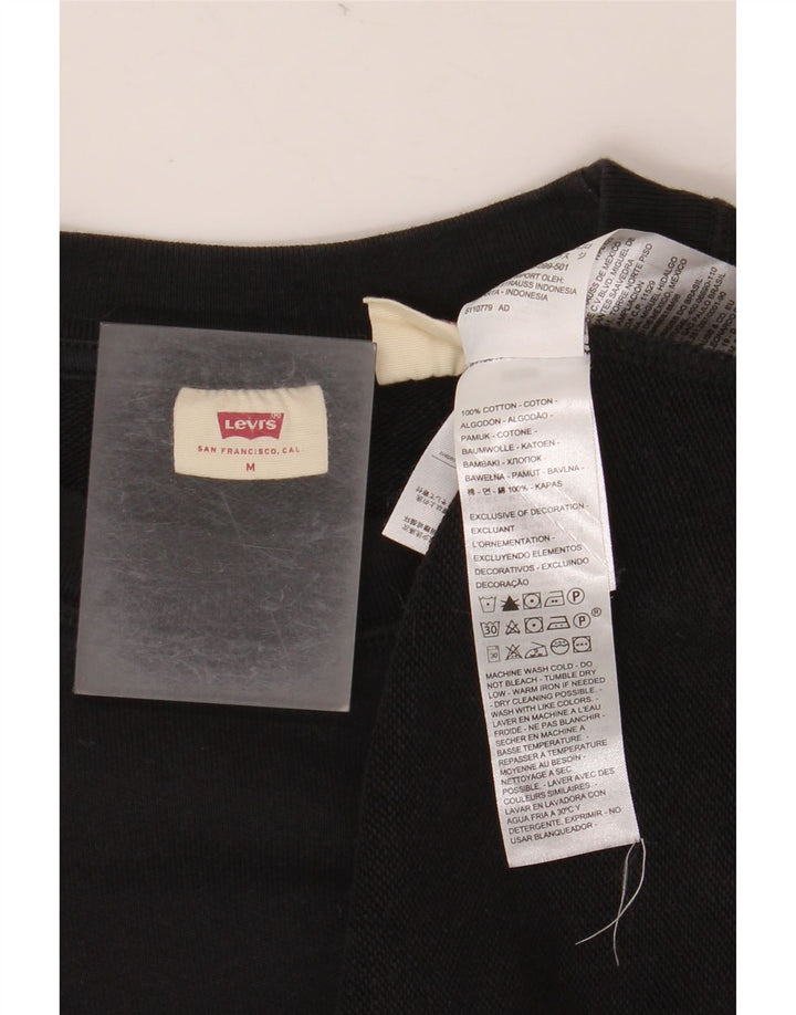 LEVI'S Sweat-shirt pour femme UK 44 en coton noir moyen