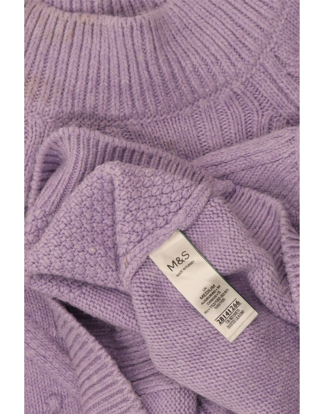 Marks & Spencer Pull col roulé pour femme UK 14 Violet moyen
