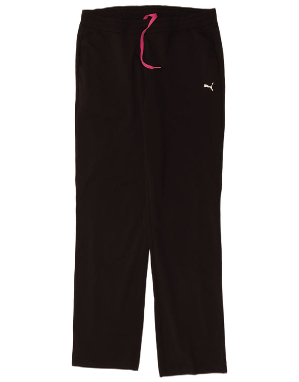 Puma Womens Tracksuit Trousers UK 12 Medium Black Polyester