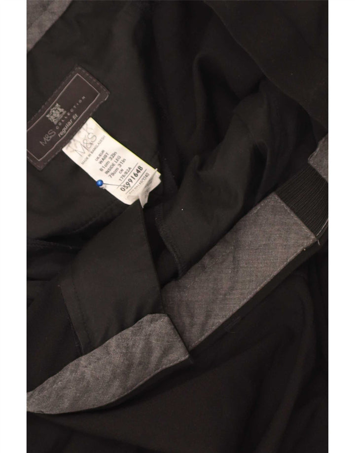Marks & Spencer Pantalon de costume droit coupe droite pour homme W32 L31 Noir