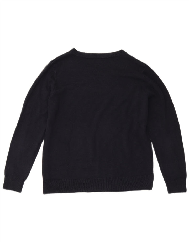 Marks & Spencer Pull col bateau pour femme UK 14 Bleu marine moyen