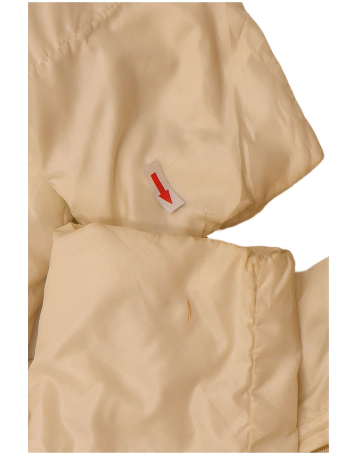 Kappa Manteau rembourré à capuche pour femme UK 12 Medium Off White Polyester