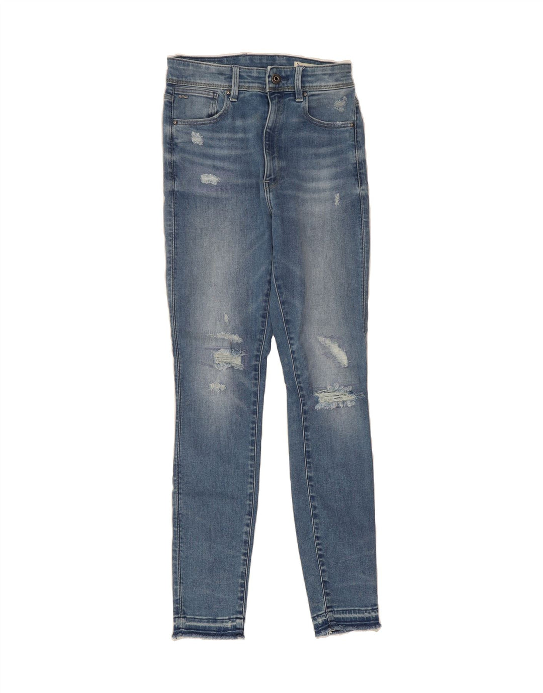 G-STAR Womens Distressed Skinny Jeans W26 L29 Blue Vintage G-Star and Second-Hand G-Star from Messina Hembry 