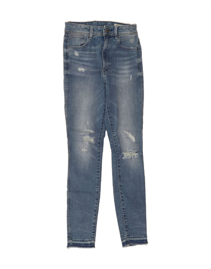 G-STAR Womens Distressed Skinny Jeans W26 L29 Blue Vintage G-Star and Second-Hand G-Star from Messina Hembry 