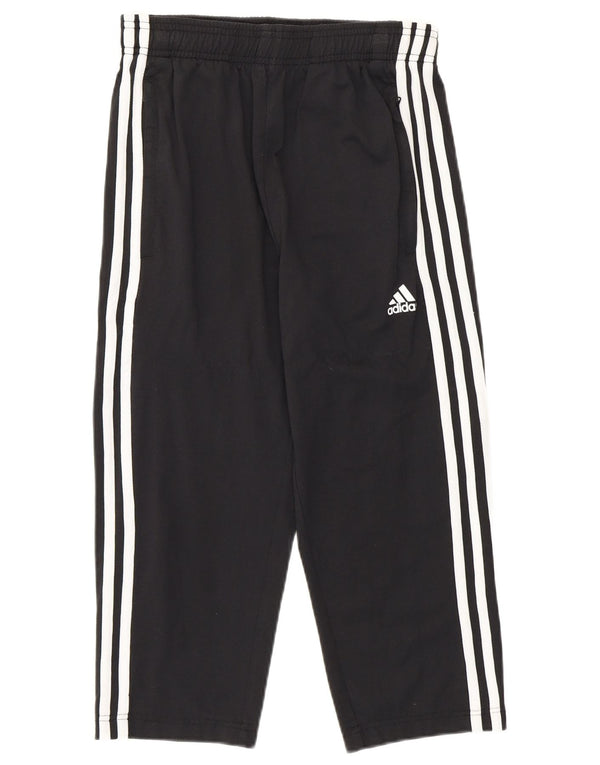 Adidas Womens Capri Tracksuit Trousers UK 12 Medium Black Cotton
