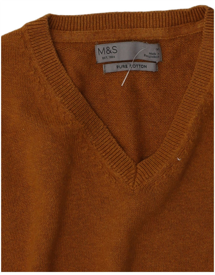 Marks & Spencer Pull col V Homme Marron Moyen Coton