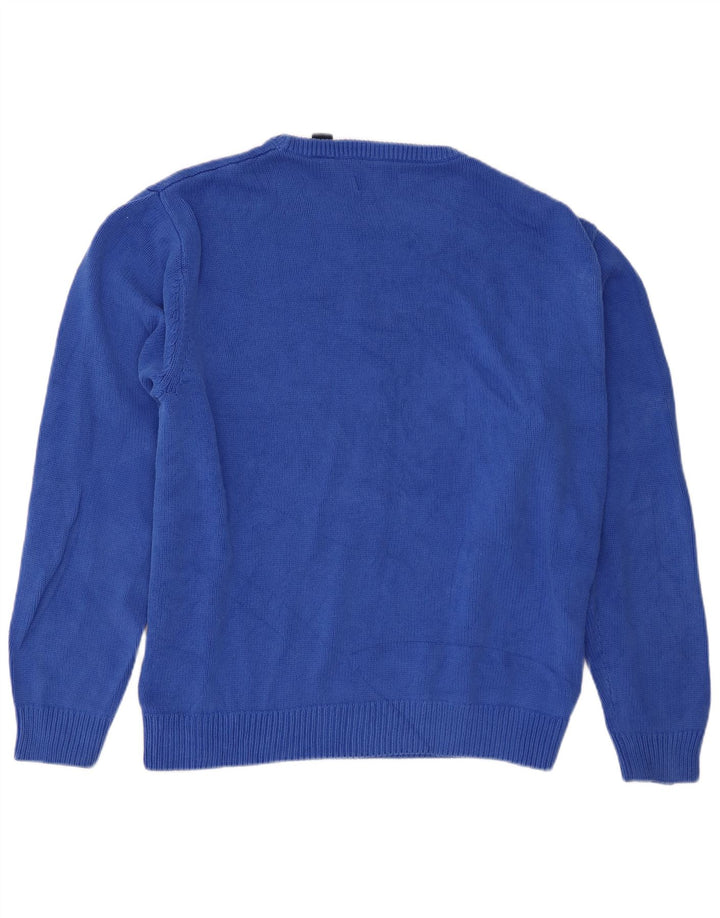 Chaps Pull col bateau pour homme 2XL Bleu Coton