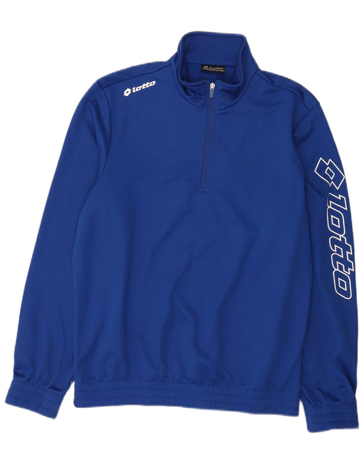 Lotto Sweat-Shirt Graphique Col Zippé Homme Bleu Moyen Polyester