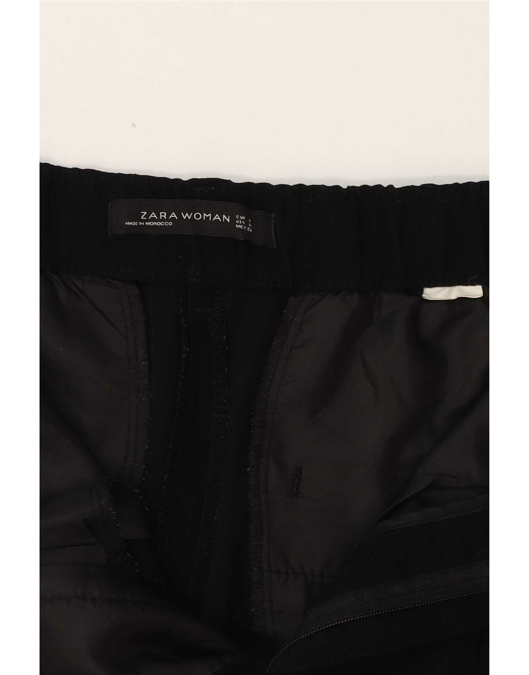 Pantalon Capri Fuselé Zara Femme Moyen W30 L23 Noir