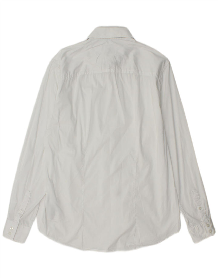 Guess Chemise Slim Fit Homme Blanc Moyen Coton