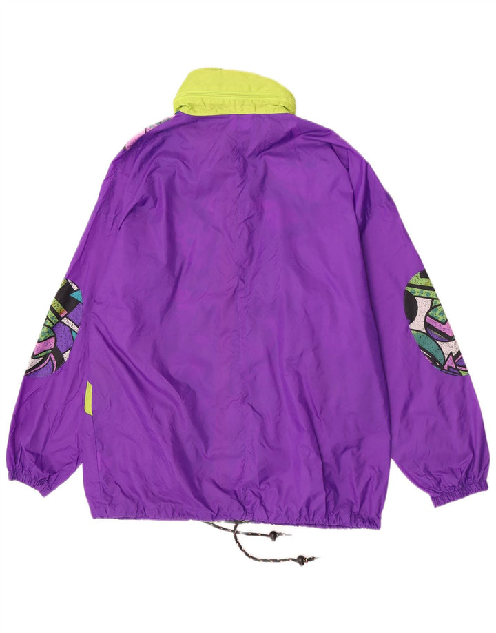 Active Veste de Pluie Homme UK 40 Large Violet Géométrique Polyamide