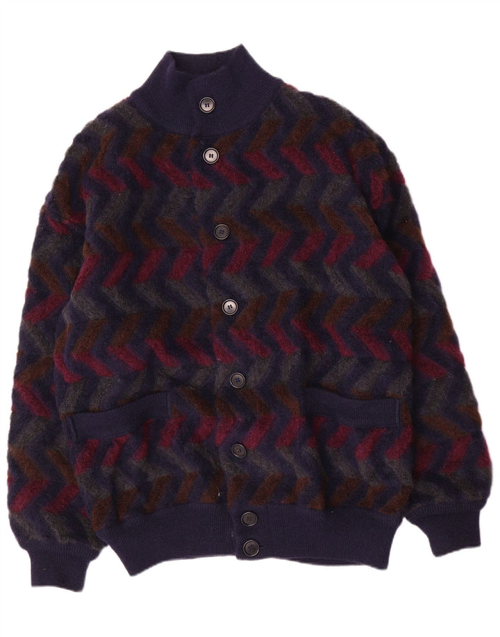 Missoni Pull Cardigan Réversible Homme IT 48 Chevron Bleu Marine Moyen