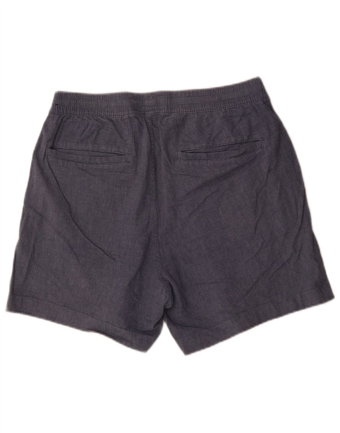Abercrombie & Fitch Short Chino Femme Moyen W32 Bleu Marine Pied-de-Poule