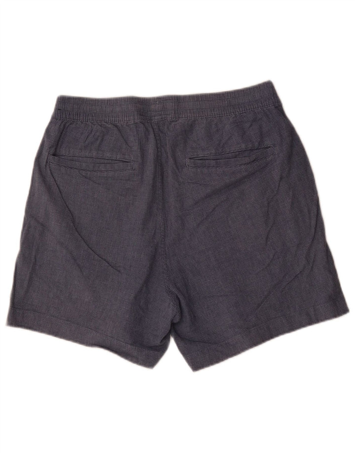 Abercrombie & Fitch Short Chino Femme Moyen W32 Bleu Marine Pied-de-Poule