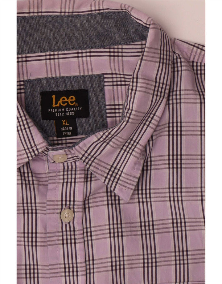 Lee Chemise Homme XL Violet Carreaux Coton