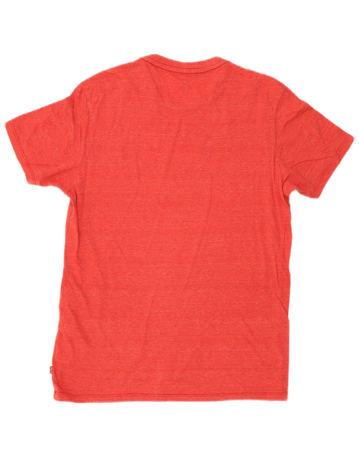 Levi's Tee-Shirt Graphique Homme Small Rouge Moucheté Coton