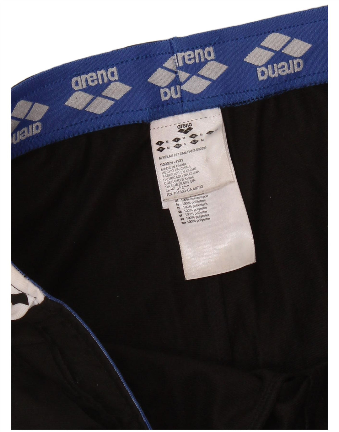 ARENA Pantalon de Survêtement Graphique Homme Noir Moyen Polyester Colorblock