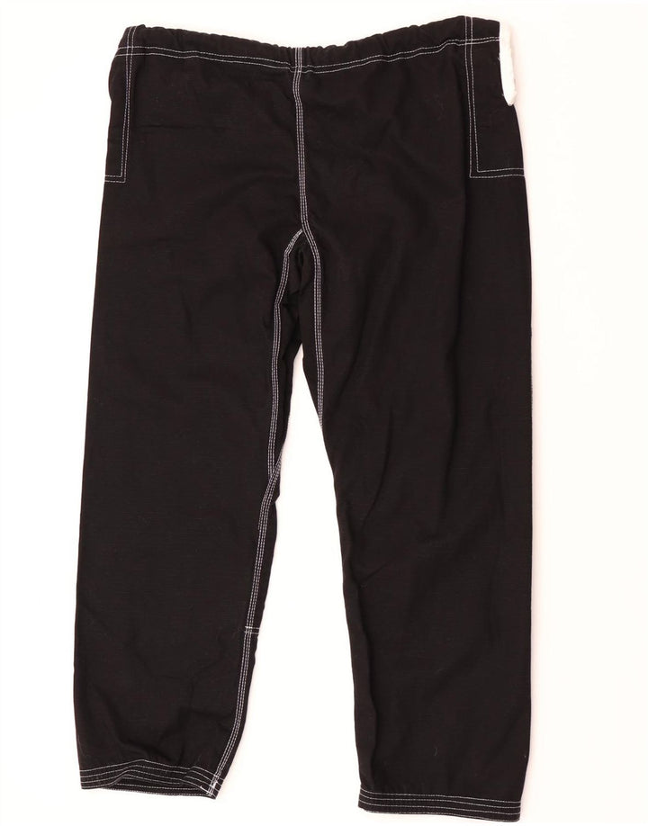 vintage Mens Graphic Survêtement Pantalon Grand Coton Noir