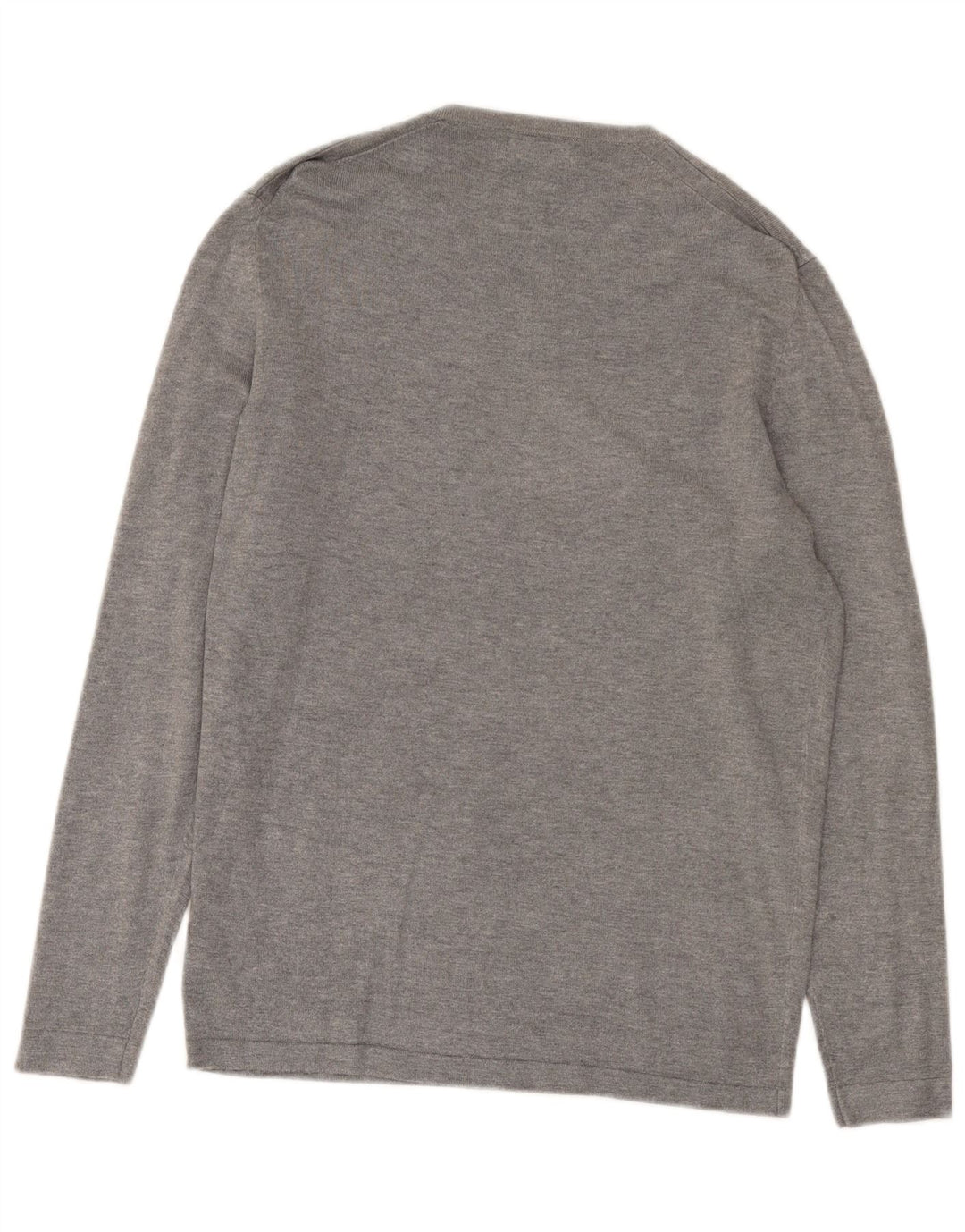 Zara Pull Col V Homme Gris Moyen Moucheté