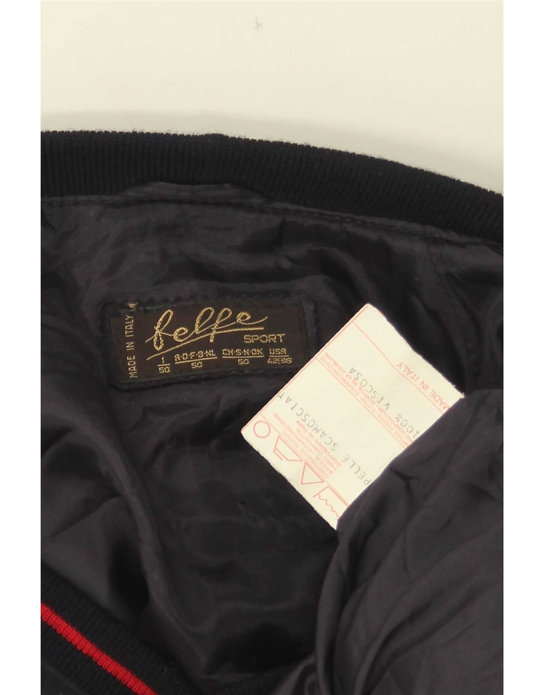 Belfe Veste Bomber En Daim Homme IT 50 Grand Cuir Bleu Marine