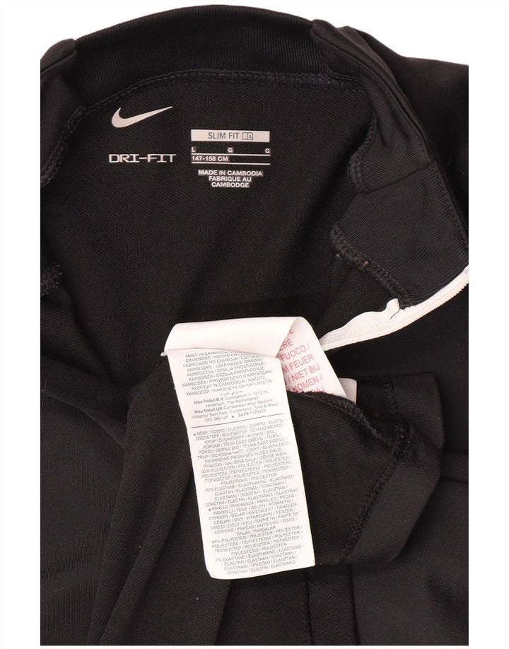NIKE Haut de survêtement Dri Fit Slim Fit pour garçon 12-13 ans Noir Taille L