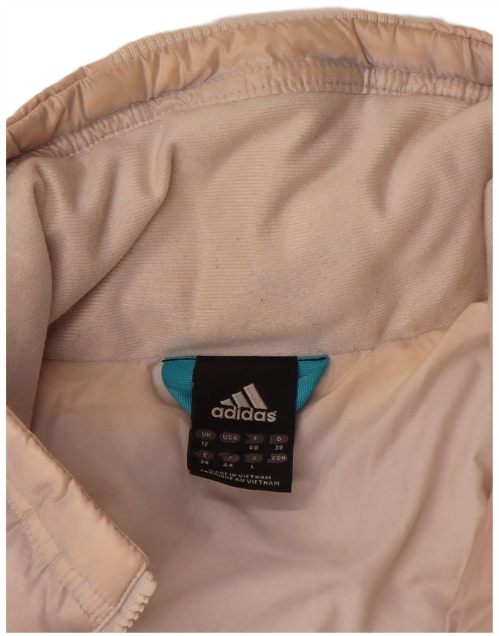 Adidas Veste rembourrée pour femme UK 12 Nylon beige moyen