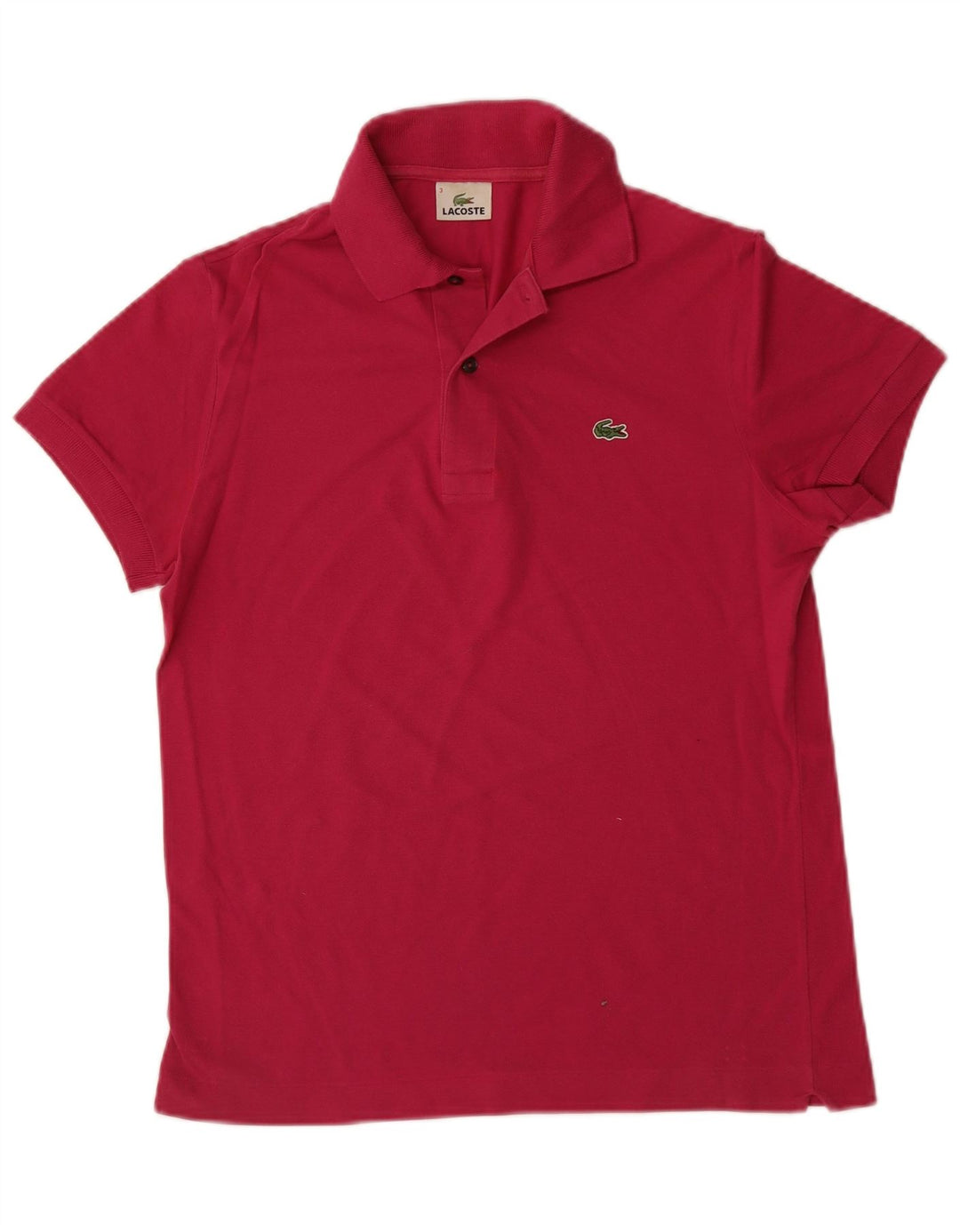 LACOSTE Polo Homme Taille 3 Petit Coton Rose