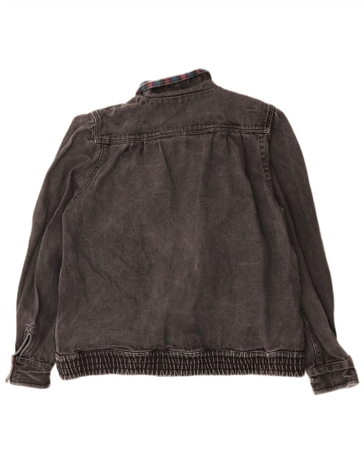 veste en denim femme vintage UK 14 Gris moyen