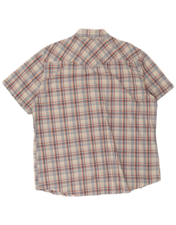 Levi's Chemise à Manches Courtes Homme 2XL Bleu Carreaux Coton
