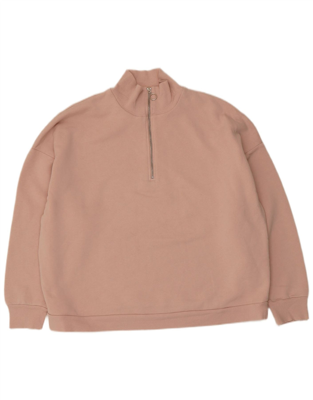 Marks & Spencer Sweat-shirt surdimensionné à col zippé pour femme UK 18 XL Rose