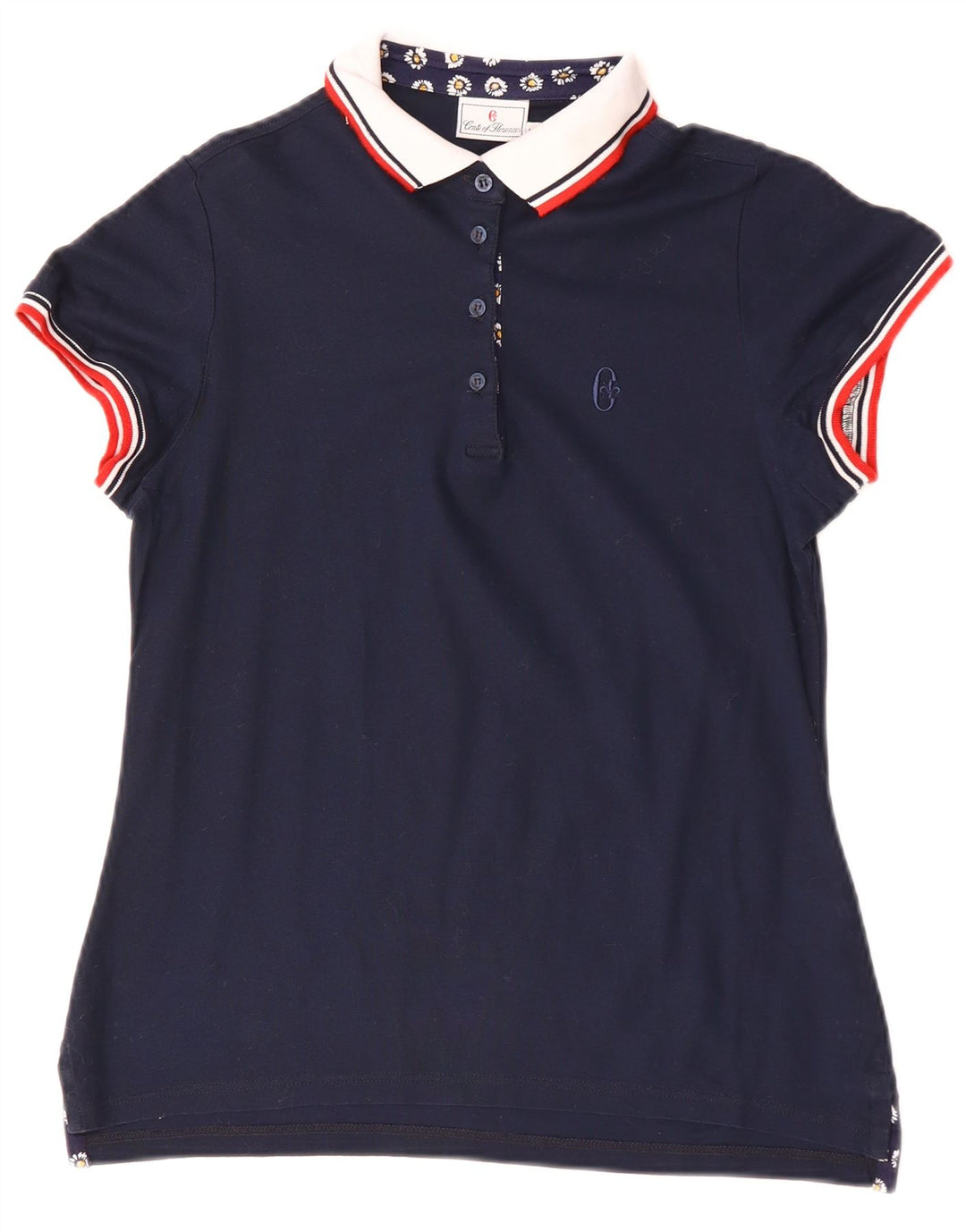 Conte of Florence Polo Femme UK 12 Coton Bleu Marine Moyen