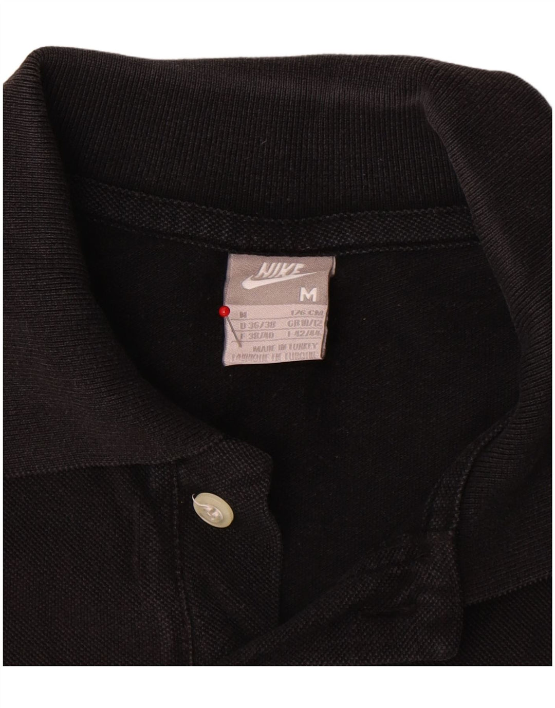 Polo Nike Femme UK 10/12 Coton Noir Moyen