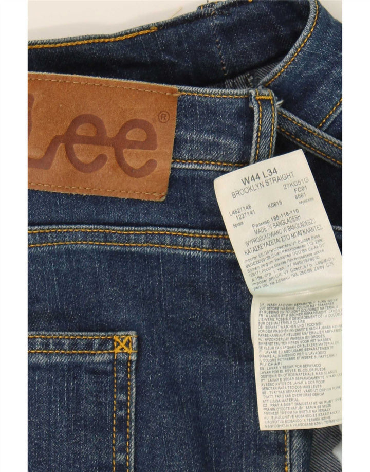 Lee Jean Droit Brooklyn Homme W44 L34 Bleu Marine Coton