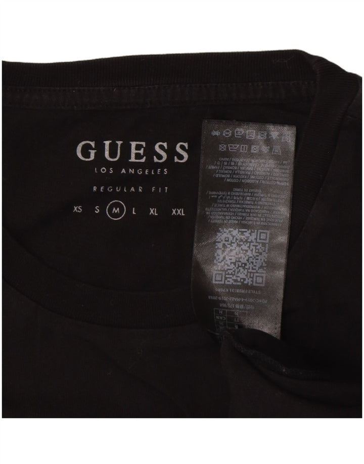 Guess T-Shirt Graphique Homme Noir Moyen Coton