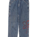 Lee Jean droit cargo femme W32 L30 coton fleuri bleu