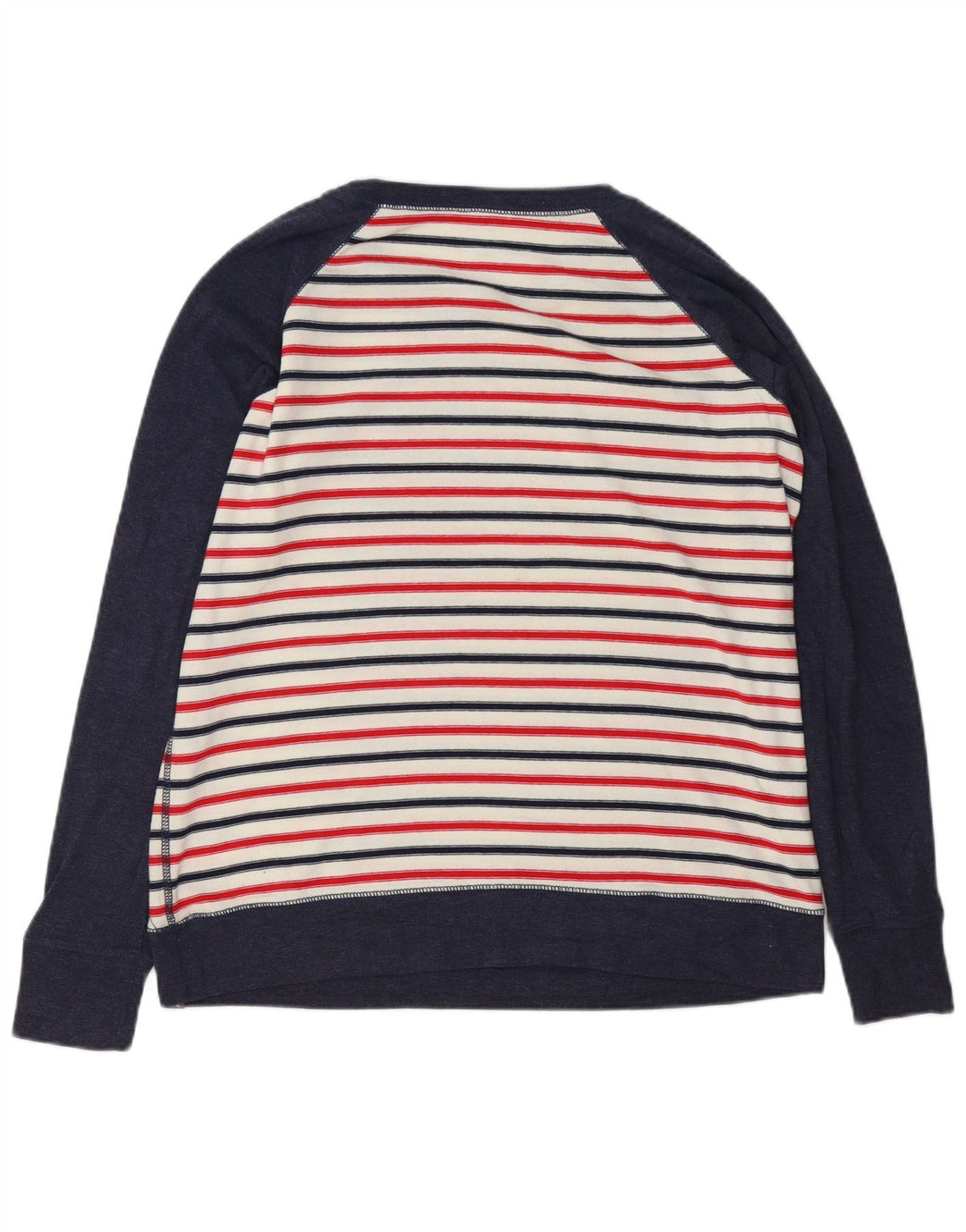 Eddie Bauer Sweat-shirt pour femme UK 16 Grand coton rayé bleu marine