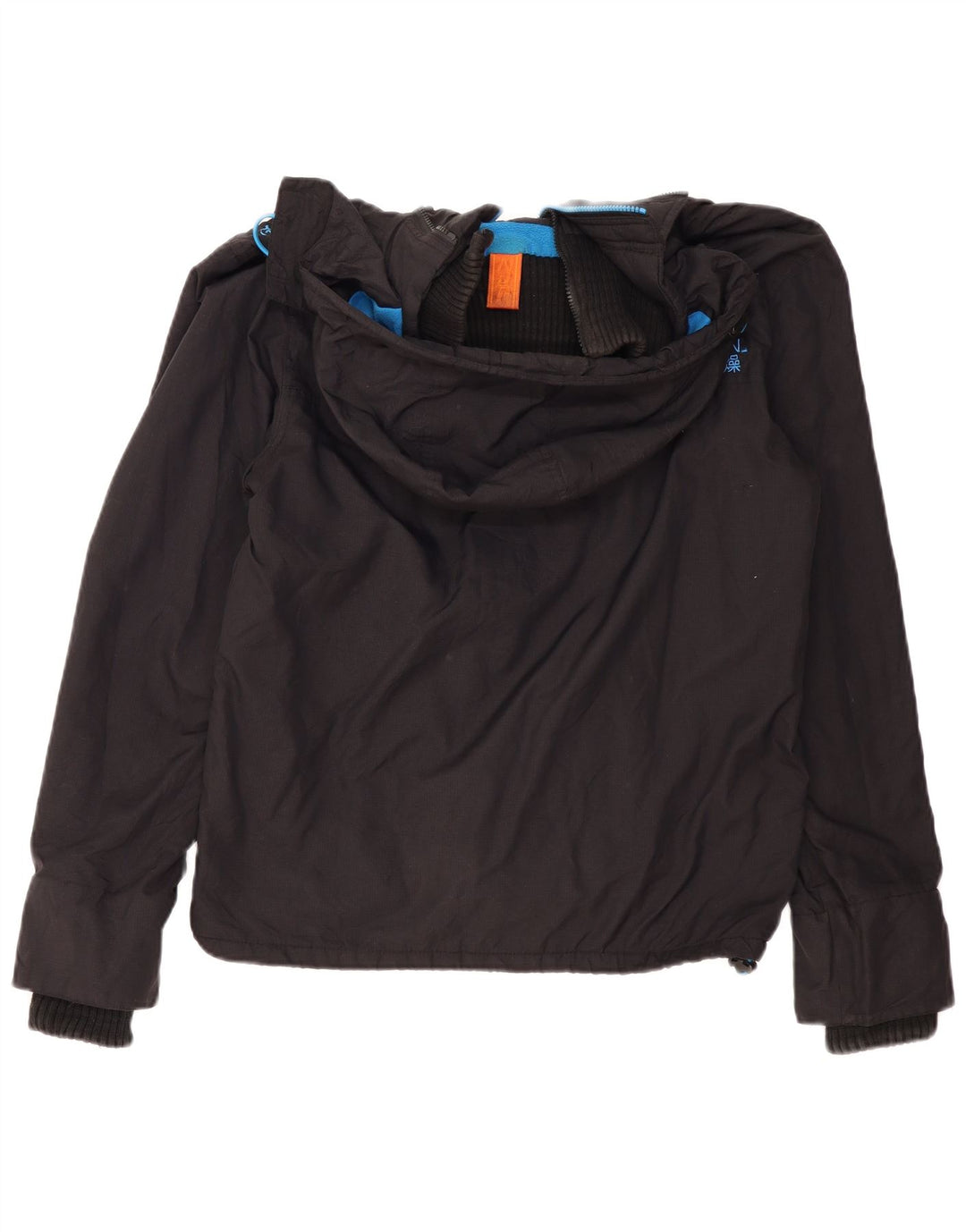 SUPERDRY Veste coupe-vent à capuche pour homme UK 40 Large Noir