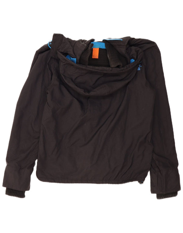 SUPERDRY Veste coupe-vent à capuche pour homme UK 40 Large Noir