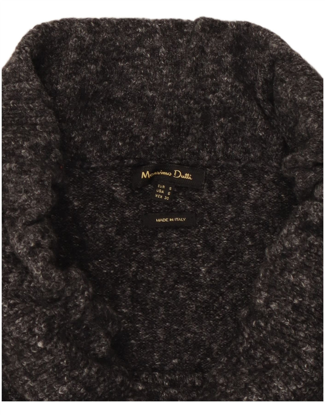 Massimo Dutti Jupe mi-longue en tricot pour femme Small W30 Gris moucheté