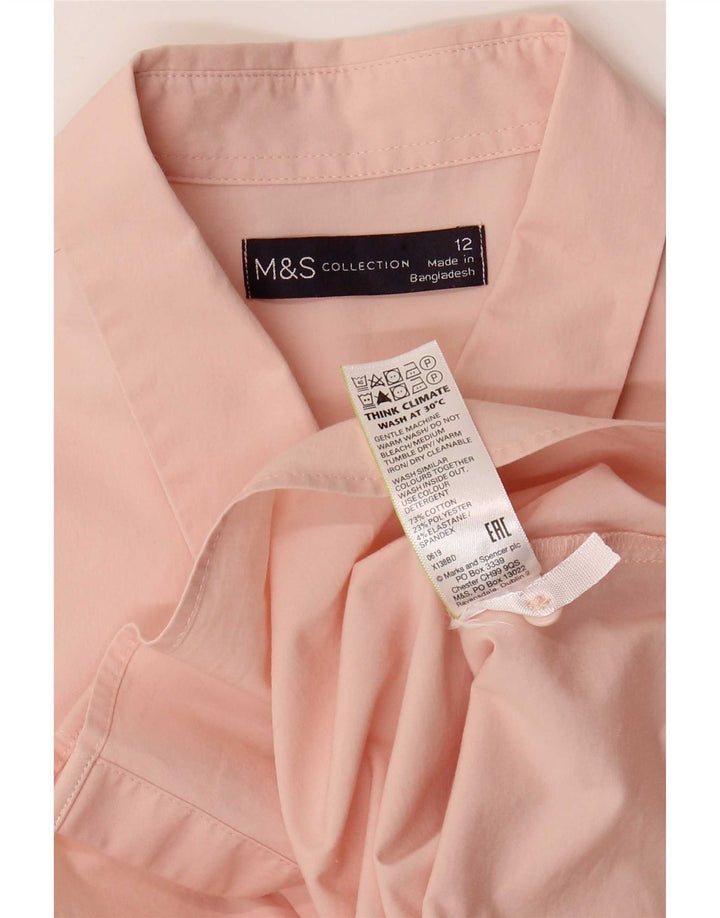 Marks & Spencer Chemise Femme UK 12 Coton Rose Moyen