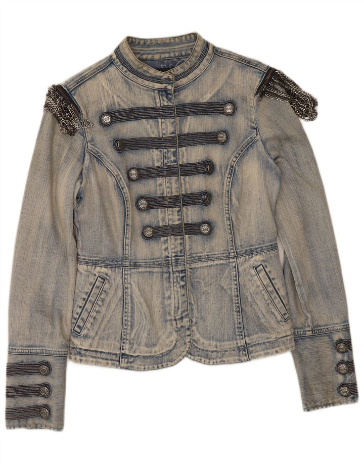 Guess Veste en jean pour femme UK 12 Bleu moyen Coton