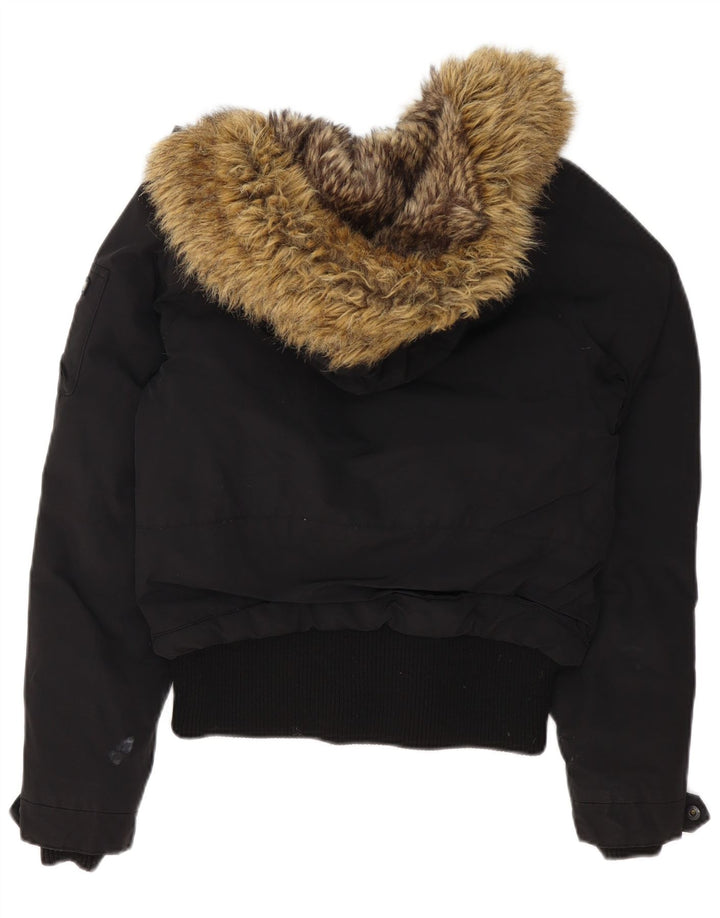 Woolrich Veste matelassée à capuche pour femme UK 44 Medium Noir Polyester