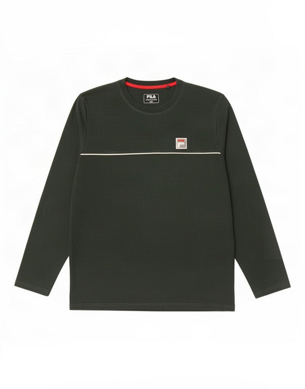 Fila Homme Haut Manches Longues 2XL Vert Coton