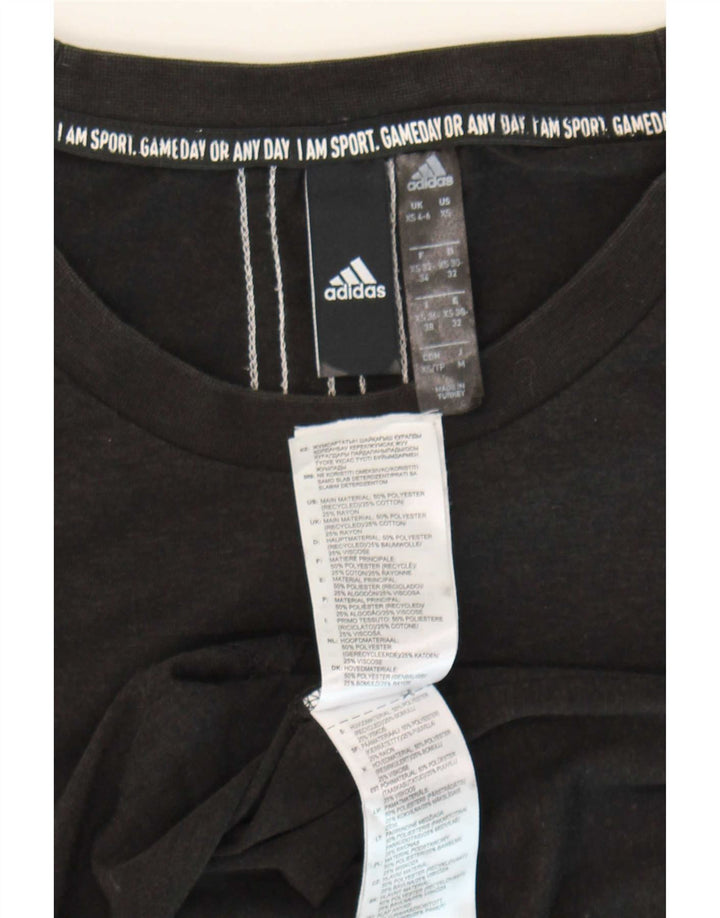 Adidas T-shirt surdimensionné pour femme UK 4/6 XS Gris Polyester