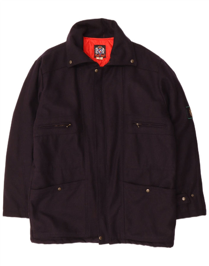 VINTAGE Manteau Coupe-Vent Homme IT 56 3XL Bleu Marine